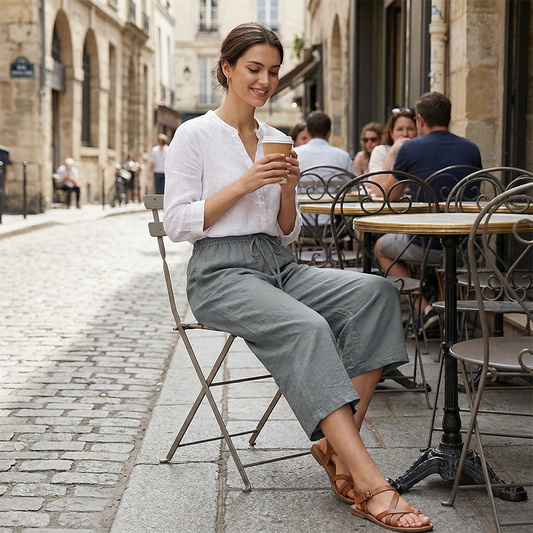 Women's Casual Drawstring Waist Capri Pants
