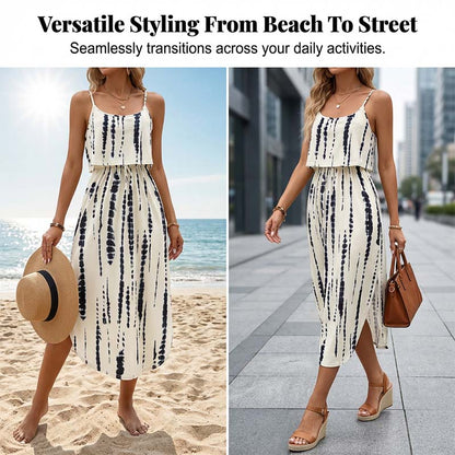 Women's Tie-Dye Cami Midi Dress