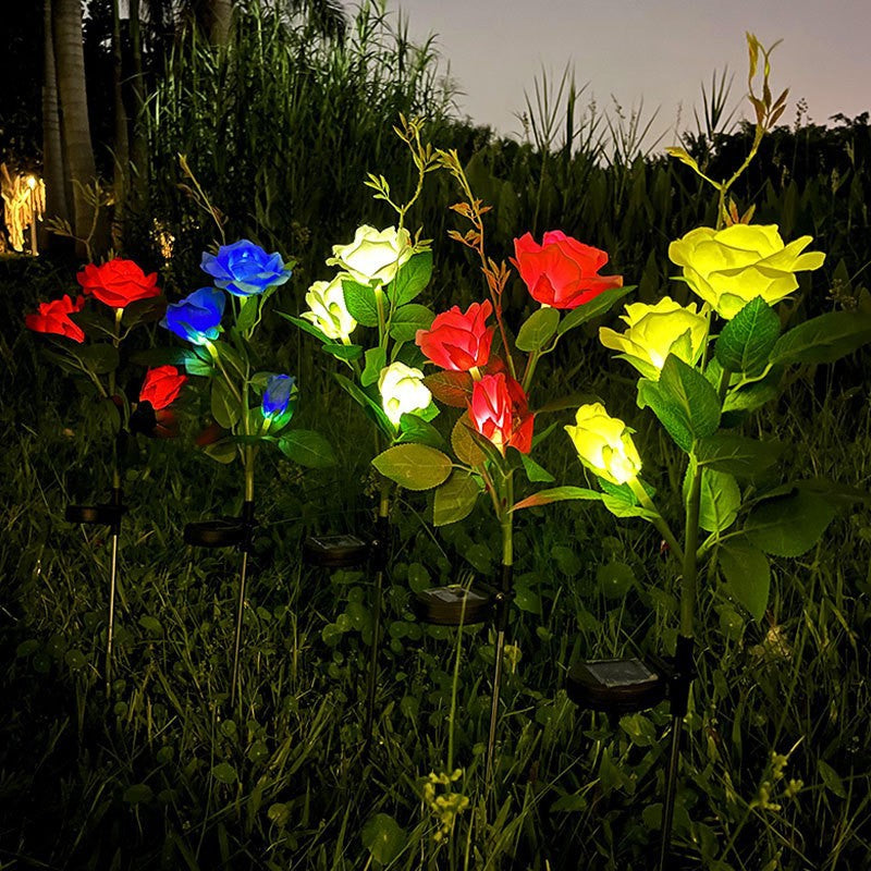 Solar Powered Rose Flower Stake Lights