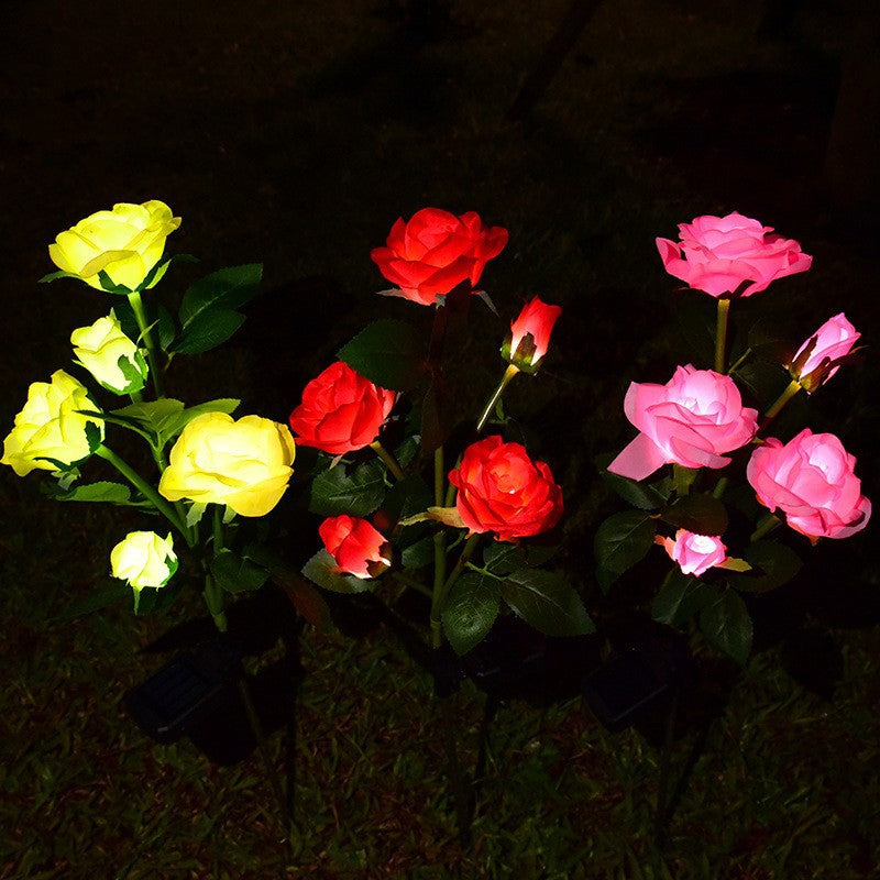 Solar Powered Rose Flower Stake Lights