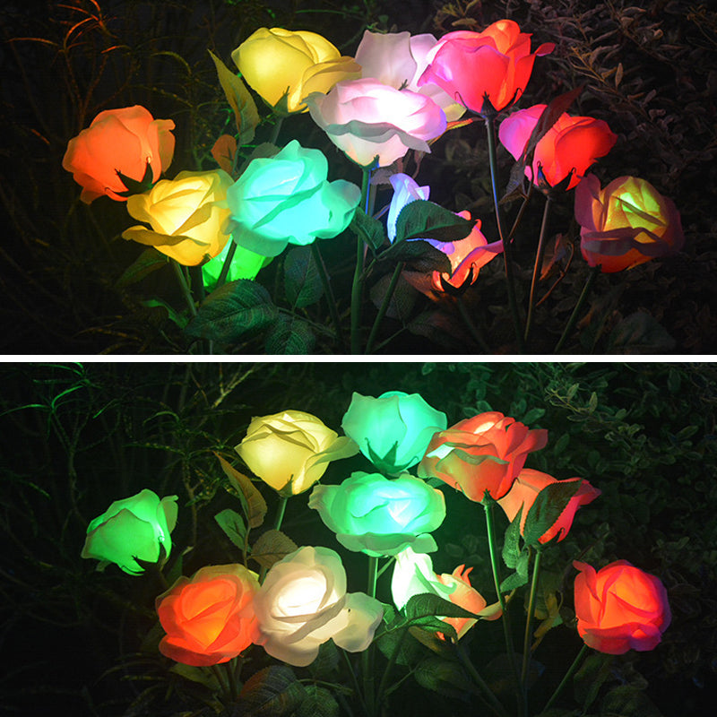 Solar Powered Rose Flower Stake Lights