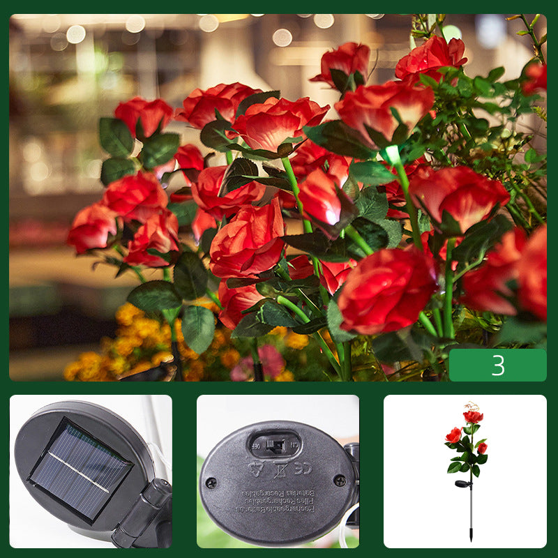 Solar Powered Rose Flower Stake Lights