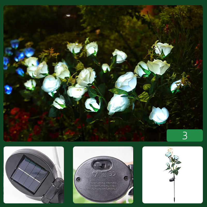 Solar Powered Rose Flower Stake Lights