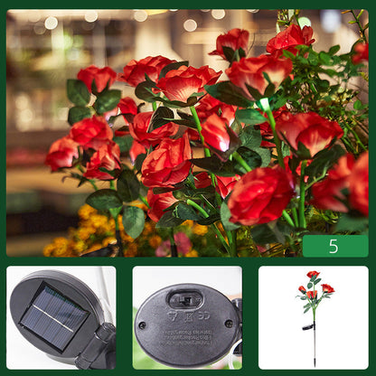 Solar Powered Rose Flower Stake Lights