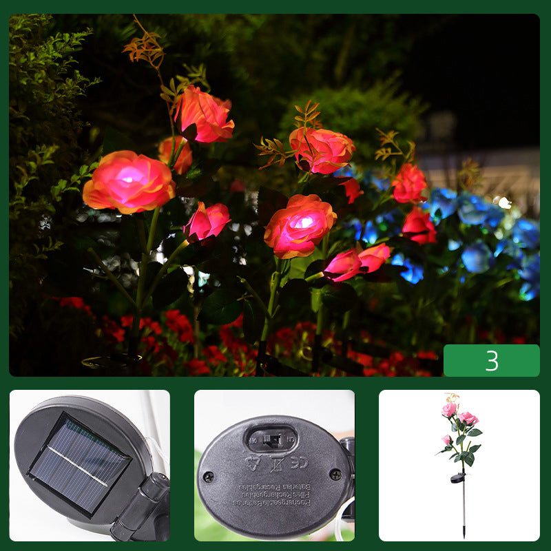 Solar Powered Rose Flower Stake Lights