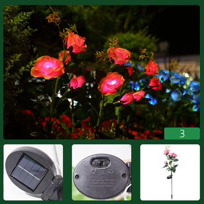 Solar Powered Rose Flower Stake Lights
