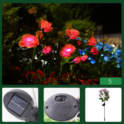 Solar Powered Rose Flower Stake Lights