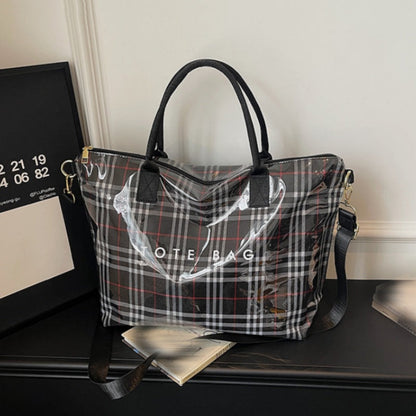 Women's Plaid PVC Tote Bag