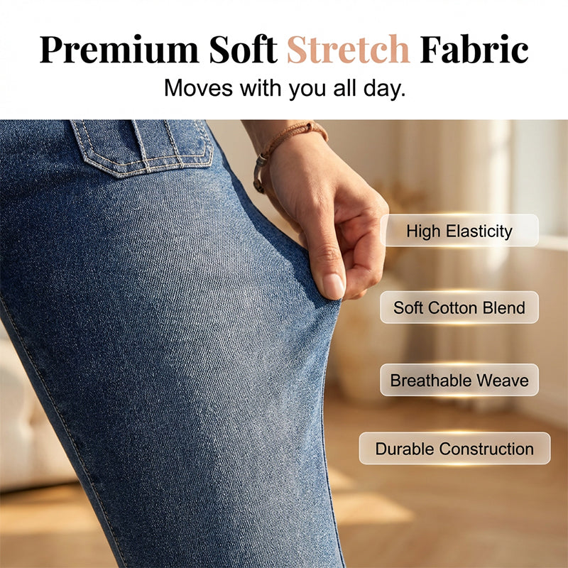 Women's Slim Fit Stretch Denim Capri Pants