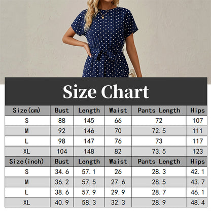 🌸Women's Elegant Polka Dot Wide-Leg Jumpsuit 🌟 Step Into Effortless Style