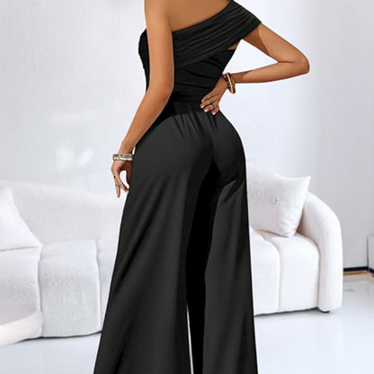 Elegant One-Shoulder Wide-Leg Jumpsuit
