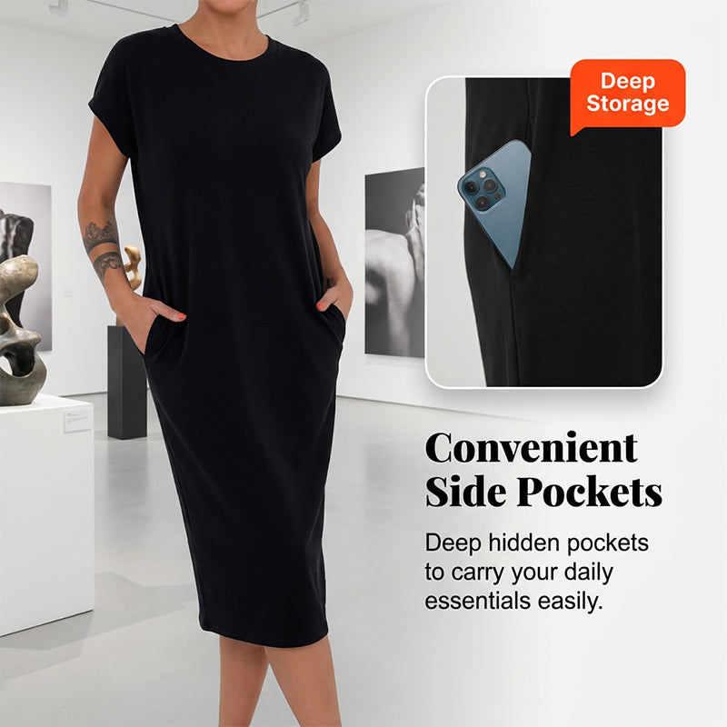 🔥Hot Sale 49% OFF⏳Women's Casual Short Sleeve T-Shirt Dress🌟 Effortlessly Stylish, All-Day Comfort 👗