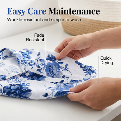 Women's Floral Print Button-Down Shirt