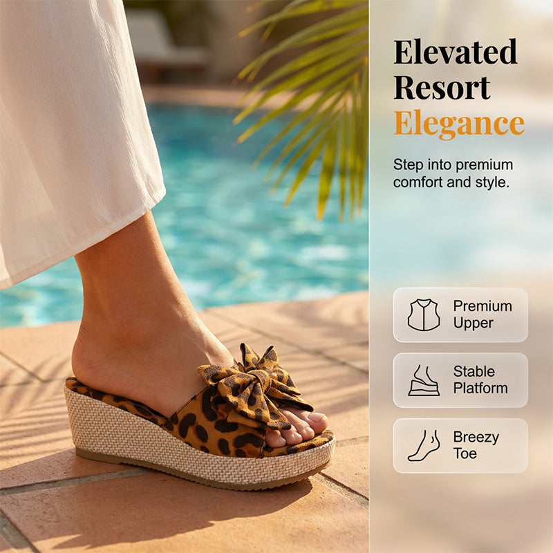 Women's Bow-Knot Wedge Platform Sandals