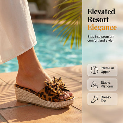 Women's Bow-Knot Wedge Platform Sandals