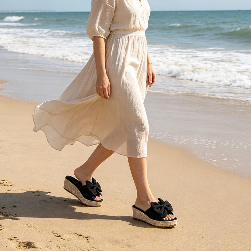 Women's Bow-Knot Wedge Platform Sandals