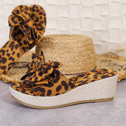 Women's Bow-Knot Wedge Platform Sandals