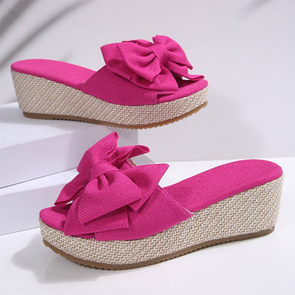 Women's Bow-Knot Wedge Platform Sandals