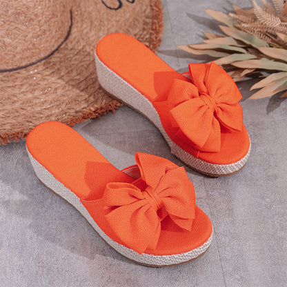 Women's Bow-Knot Wedge Platform Sandals