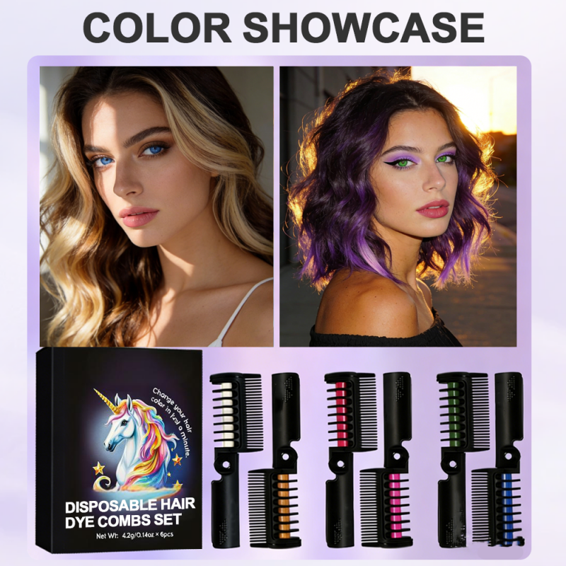 📢📢40% OFF !! ⏰6-Pack Disposable Hair Dye Combs Set