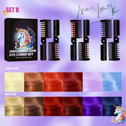 📢📢40% OFF !! ⏰6-Pack Disposable Hair Dye Combs Set