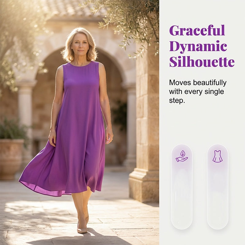 Women's Round Neck Sleeveless Dress