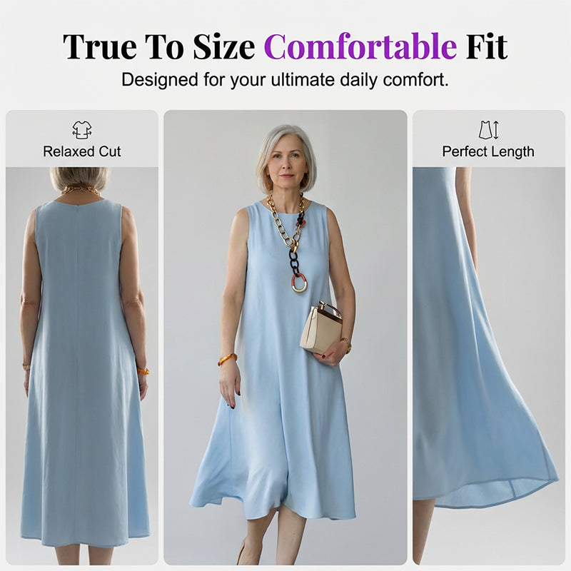 Women's Round Neck Sleeveless Dress