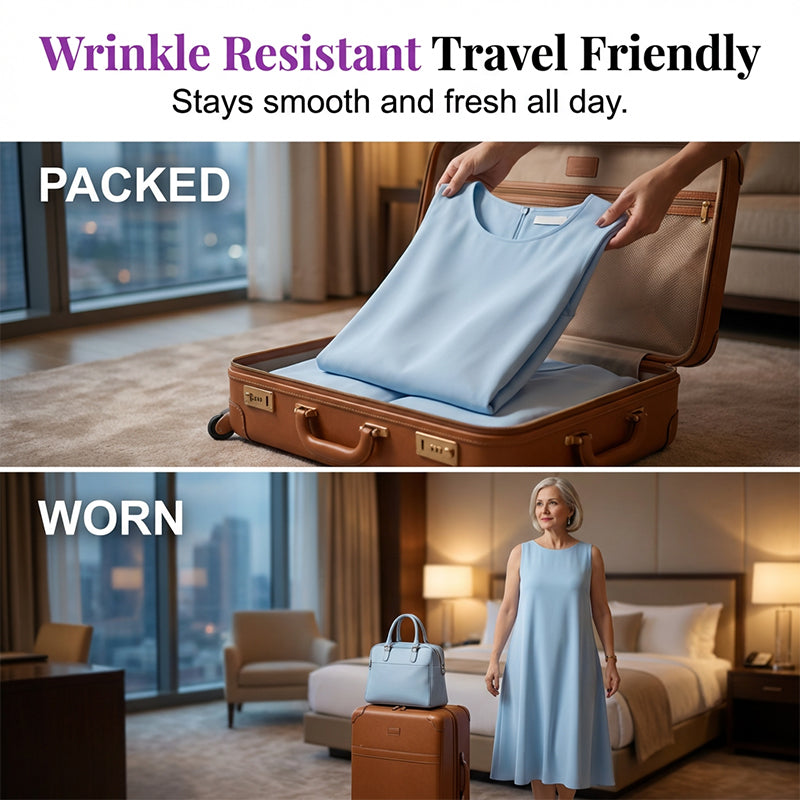 Women's Round Neck Sleeveless Dress