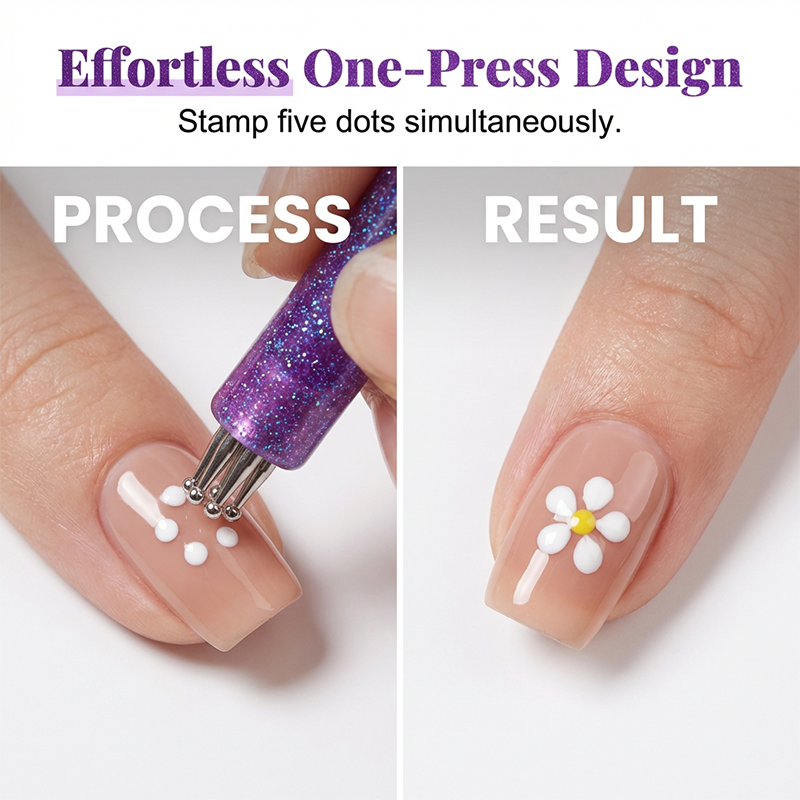 DIY Flower Nail Art Dotting Pen