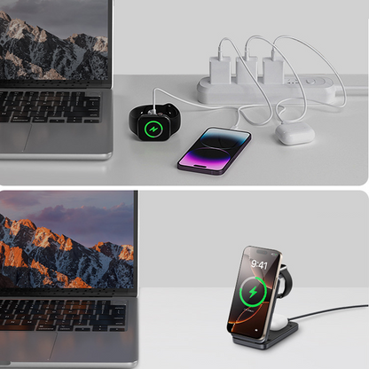 3-in-1 Foldable Magnetic Wireless Charger Stand