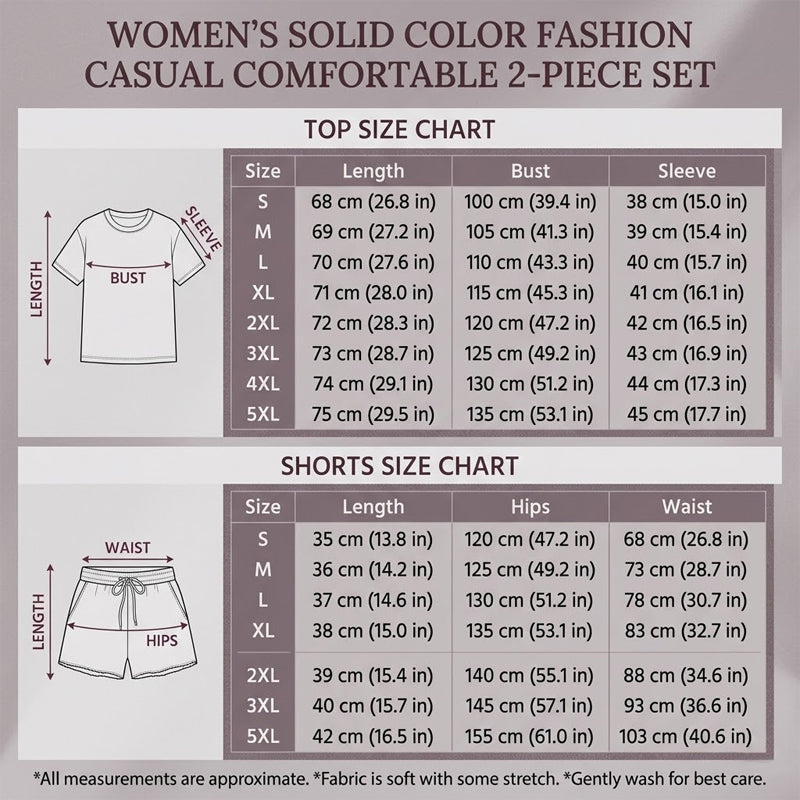 Women's Casual Solid Color Two-Piece Set