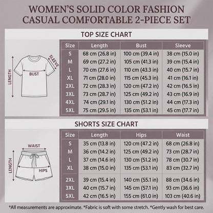 Women's Casual Solid Color Two-Piece Set