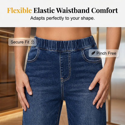🥳SUMMER HOT SALE🥳💞50K+ SOLD!💥49% OFF! 🔥Women's Pull-On Wide-Leg Cropped Denim Jeans