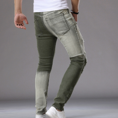 Men's Gradient Ripped Slim-Fit Jeans