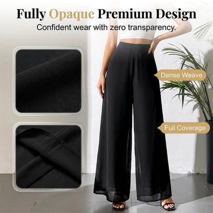 Women's Flowy Chiffon Wide-Leg Pants