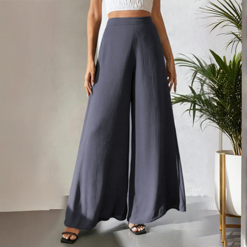 Women's Flowy Chiffon Wide-Leg Pants