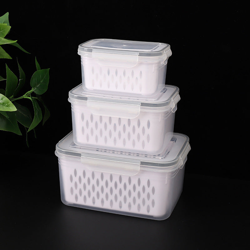 🍇 3-Pack Berry Keeper for Fridge | Fruit Containers with Drain Tray | Keeps Produce Dry & Fresh Longer