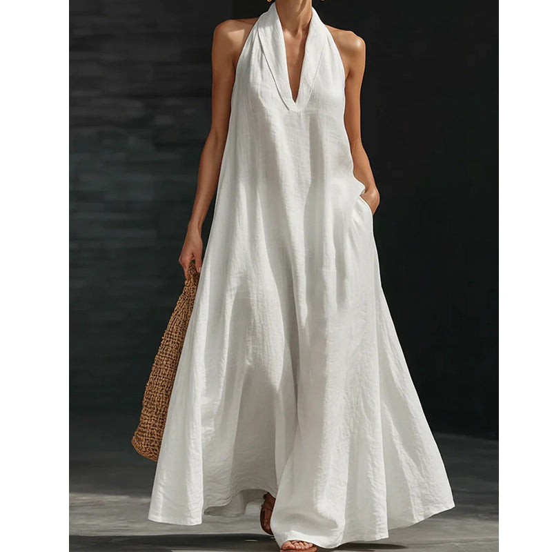 Elegant Summer Casual Halter Maxi Dress