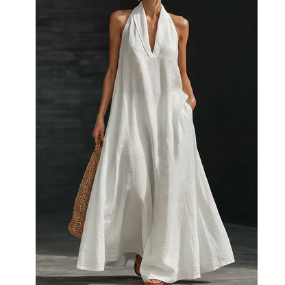 Elegant Summer Casual Halter Maxi Dress