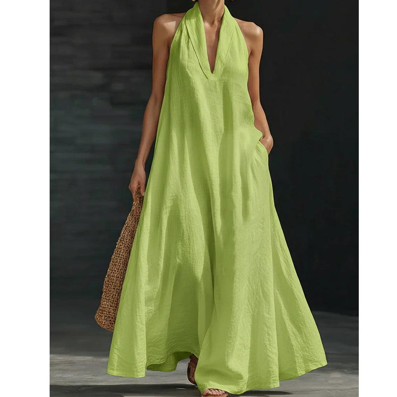 Elegant Summer Casual Halter Maxi Dress