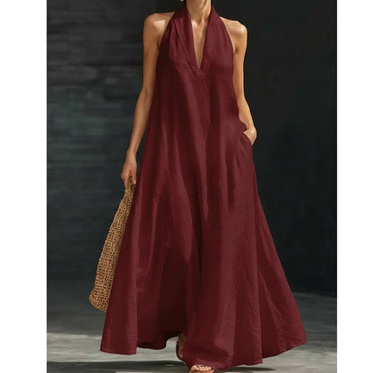 Elegant Summer Casual Halter Maxi Dress