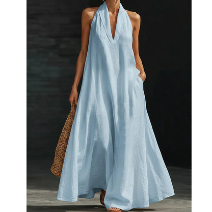 Elegant Summer Casual Halter Maxi Dress