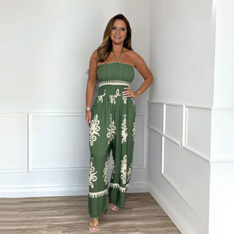 🥳2026 HOT SALE 50% OFF! 🥳💞Women's Sleeveless Halter Wide-leg Jumpsuit