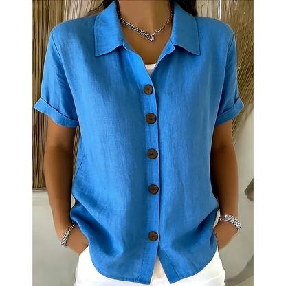 Women's Summer Casual Cotton-Linen Shirt