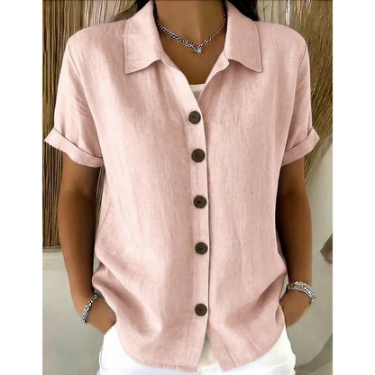 Women's Summer Casual Cotton-Linen Shirt