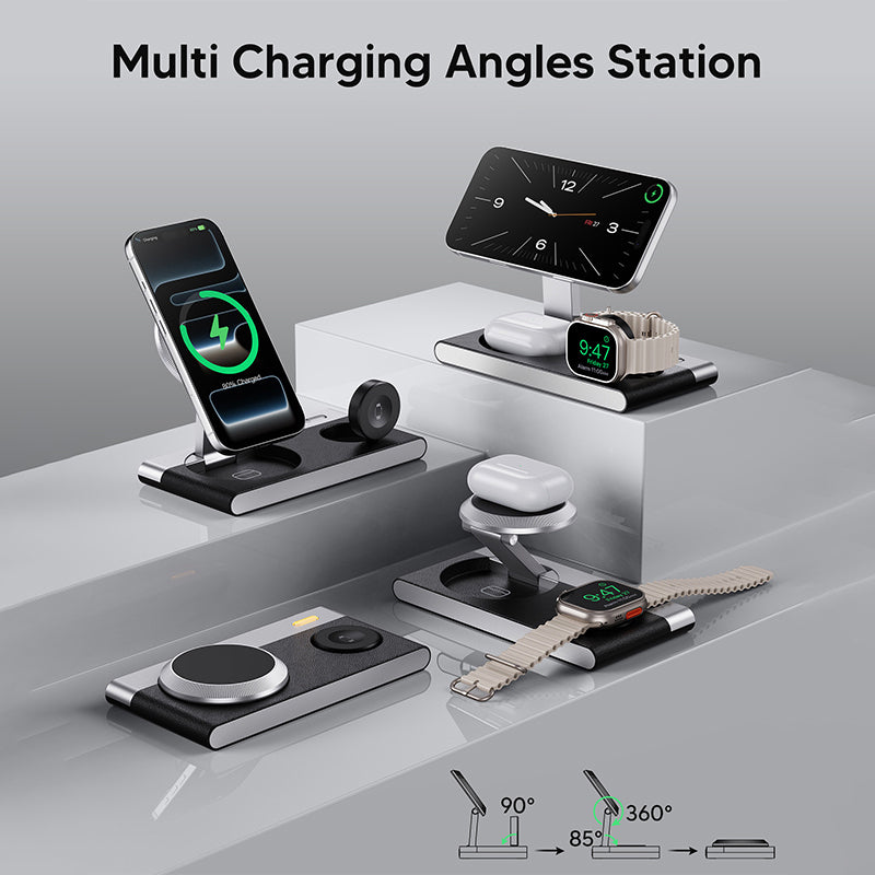 3-in-1 Foldable Magnetic Wireless Charger Stand
