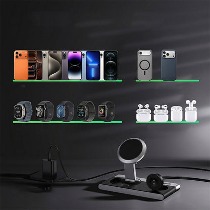 3-in-1 Foldable Magnetic Wireless Charger Stand