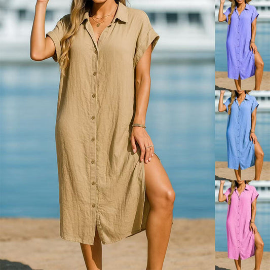 Women's Fashion & Versatile Shirt Dress