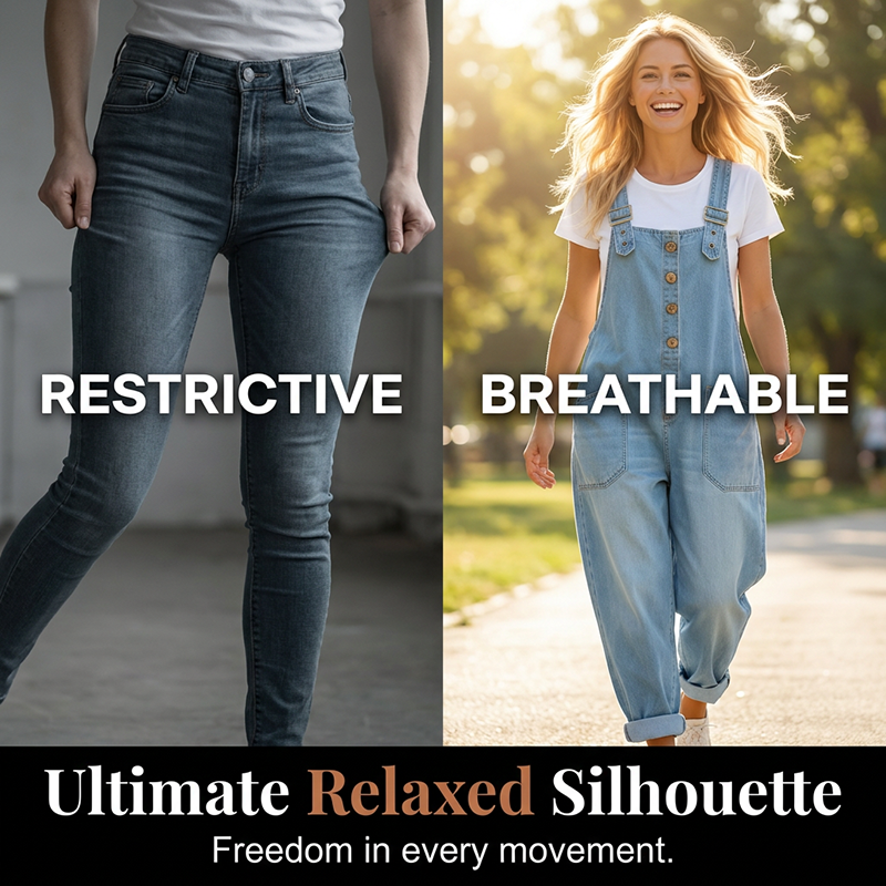 👖Women's Casual Baggy Denim Overalls with Pockets– Relaxed Style, All-Day Comfort✨