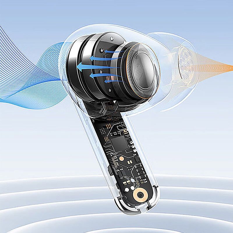 No Latency Wireless Bluetooth Headphones with Multifunctional Display